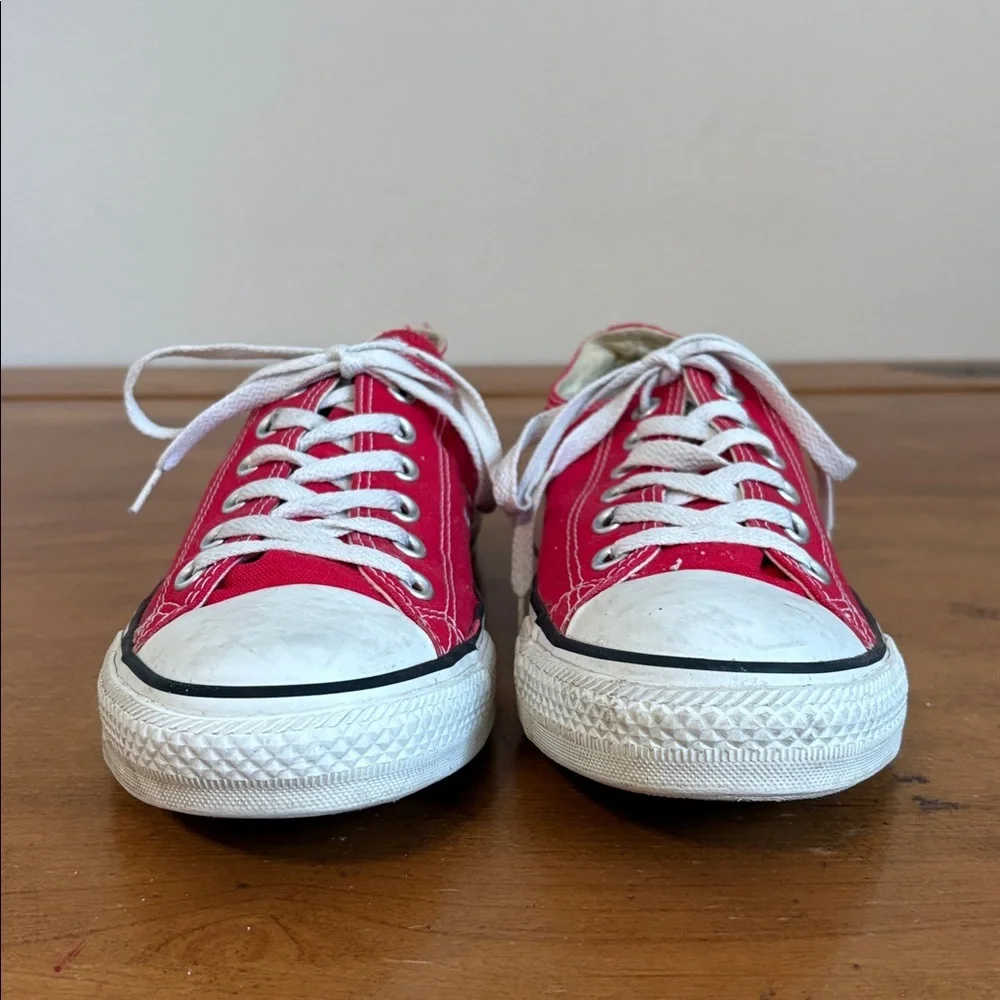 Converse All Star Red Canvas Sneakers Size 8